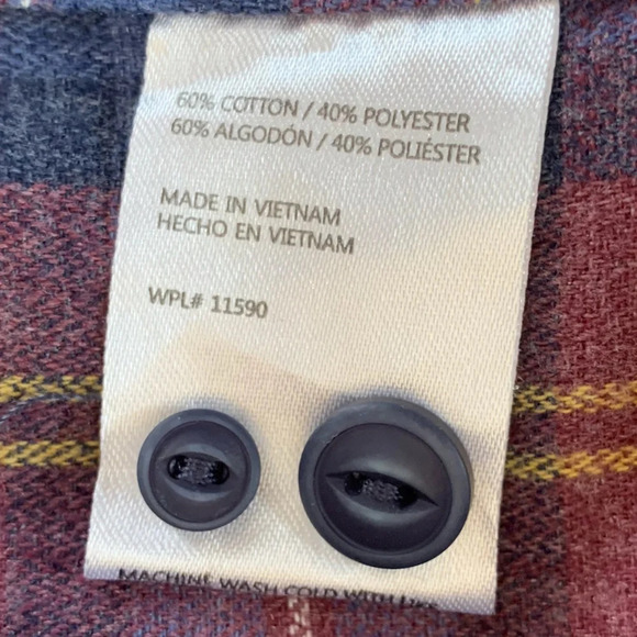 Weatherproof flannel butt down shirt, plaid shirt - Picture 9 of 10